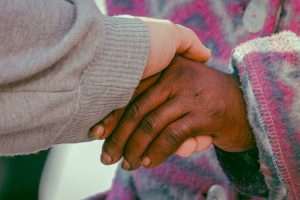 holding hands
